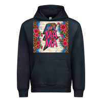 Navy girl mama thunder with flowers Urban Hoodie - TumblerDesignByShophia