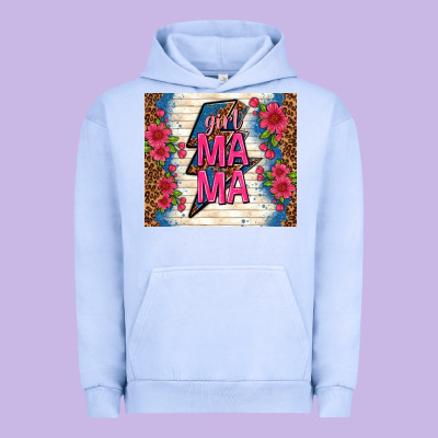 Girl Mama Thunder With Flowers Urban Hoodie Designed By Tumblerdesignbyshophia