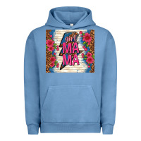 Pigment Pebble Blue girl mama thunder with flowers Urban Hoodie - TumblerDesignByShophia