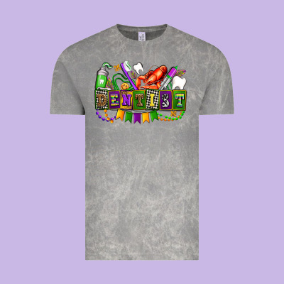 Mardi Gras Dentist Vintage Tee Designed By Adodesignshop
