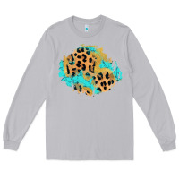 Moon Dust glitter leopard turquoise patch Long Sleeve Tee - AdoDesignShop