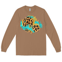 Toasted Coconut glitter leopard turquoise patch Long Sleeve Tee - AdoDesignShop