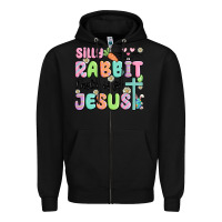 Black silly rabbit easter is for jesus Zipper Hoodie - MaliasSmallBusiness