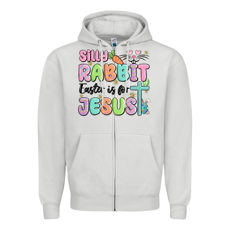 Silly Rabbit Easter Is For Jesus Zipper Hoodie by MaliasSmallBusiness | Teevron