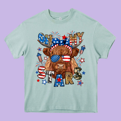 Heavy Core Tee oh my stars highland cow