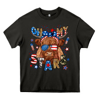 Asphalt oh my stars highland cow Heavy Core Tee - RanaPortraitStore