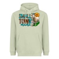 Matcha Small Town Mama With Sheeps Heavyweight Hoodie - BundleAndBundleShop