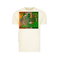 Vintage Arctic irish flag with shamrocks  dead inside but lucky Vintage Tee - AdoDesignShop