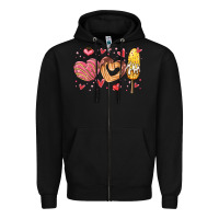 Black valentines day mexican food Zipper Hoodie - MaliasSmallBusiness