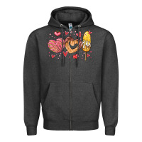 Charcoal Heather valentines day mexican food Zipper Hoodie - MaliasSmallBusiness