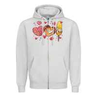 Dove Grey valentines day mexican food Zipper Hoodie - MaliasSmallBusiness