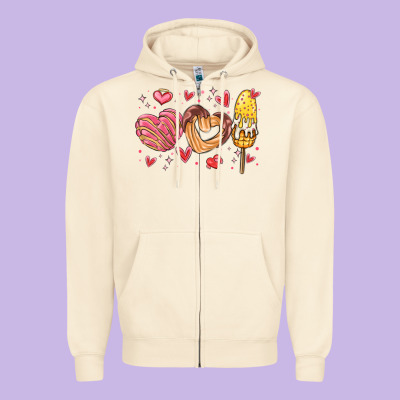 Valentines Day Mexican Food Zipper Hoodie Designed By Maliassmallbusiness