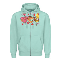 Seafoam valentines day mexican food Zipper Hoodie - MaliasSmallBusiness