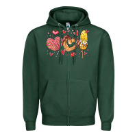 Sports Green valentines day mexican food Zipper Hoodie - MaliasSmallBusiness