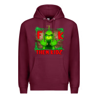 Burgundy Fuck Them Kids Grinch Premium Hoodie - Bettercallsaul