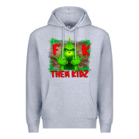 Heather Grey Fuck Them Kids Grinch Premium Hoodie - Bettercallsaul