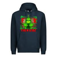 Navy Fuck Them Kids Grinch Premium Hoodie - Bettercallsaul