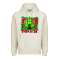 Oatmeal Heather Fuck Them Kids Grinch Premium Hoodie - Bettercallsaul