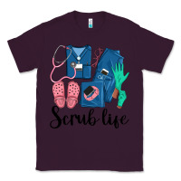 Plum Scrub Life Nurse Classic Tee - LillyAllenDesigns