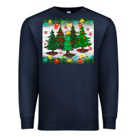 Navy christmas trees tumbler Premium Sweatshirt - BundleAndBundleShop