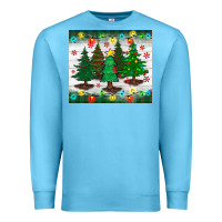Ocean Blue christmas trees tumbler Premium Sweatshirt - BundleAndBundleShop