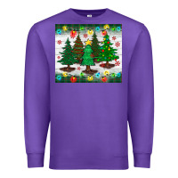 Purple christmas trees tumbler Premium Sweatshirt - BundleAndBundleShop