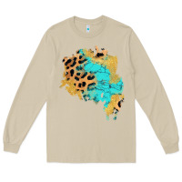 Mushroom glitter leopard turquoise patch Long Sleeve Tee - AdoDesignShop