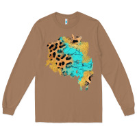 Toasted Coconut glitter leopard turquoise patch Long Sleeve Tee - AdoDesignShop
