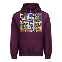 Mauve Wine autism mom puzzle ribbon Urban Hoodie - TumblerDesignByShophia