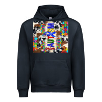Navy autism mom puzzle ribbon Urban Hoodie - TumblerDesignByShophia
