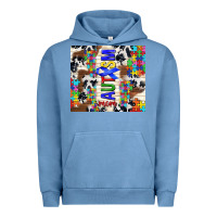Pigment Pebble Blue autism mom puzzle ribbon Urban Hoodie - TumblerDesignByShophia