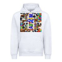 White autism mom puzzle ribbon Urban Hoodie - TumblerDesignByShophia