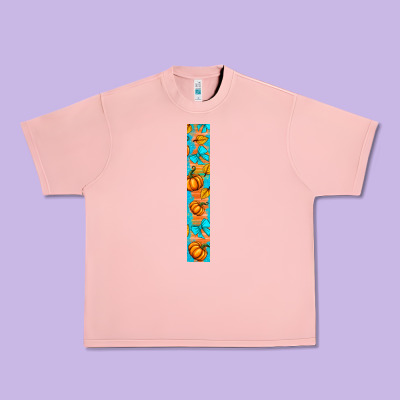 Fall Pumpkin Urban Heavy Tee Designed By Bundleandbundleshop