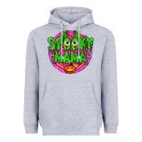 Heather Grey Spooky Mama Heavyweight Hoodie - BundleAndBundleShop