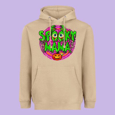 Spooky Mama Heavyweight Hoodie Designed By Bundleandbundleshop