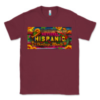 Burgundy national hispanic heritage month license plate Classic Tee - BundleAndBundleShop