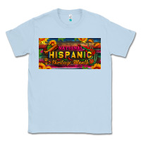 Dusty Blue national hispanic heritage month license plate Classic Tee - BundleAndBundleShop