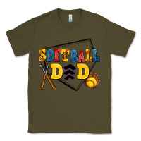 Army Green softball dad Classic Tee - AdoDesignShop