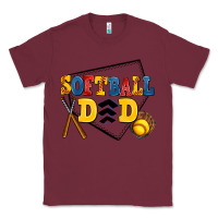 Burgundy softball dad Classic Tee - AdoDesignShop