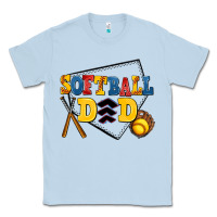Dusty Blue softball dad Classic Tee - AdoDesignShop