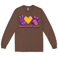 Chestnut peace love dogs Long Sleeve Tee - AdoDesignShop
