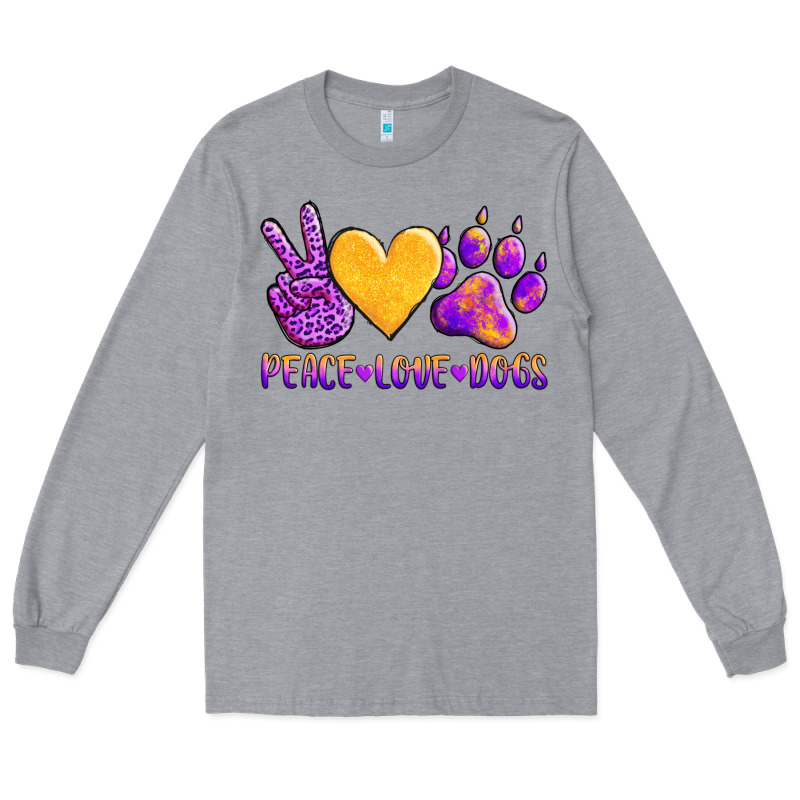 Peace Love Dogs Long Sleeve Tee by AdoDesignShop | Teevron