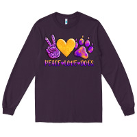 Plum peace love dogs Long Sleeve Tee - AdoDesignShop