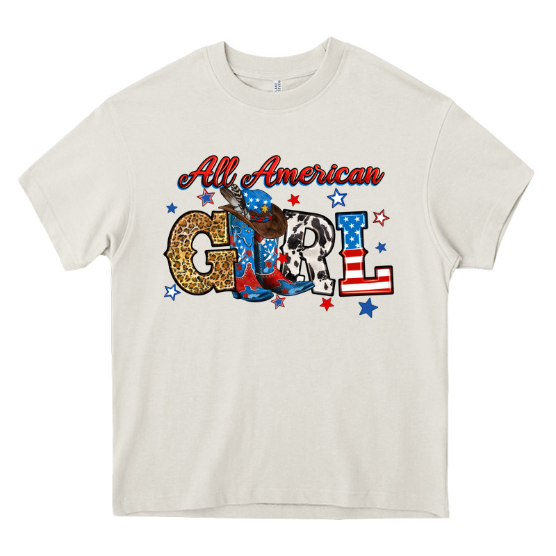 All American Girl Heavy Core Tee by RanaPortraitStore | Teevron