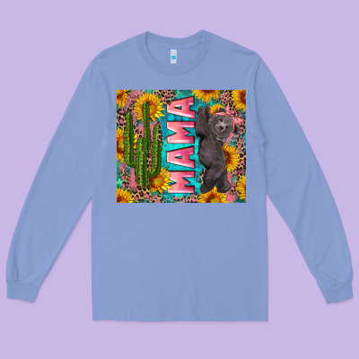 Western Mama With Baby Bear Long Sleeve Tee Designed By Artiststas