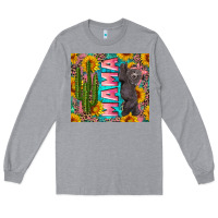 Heather Grey western mama with baby bear Long Sleeve Tee - Artiststas