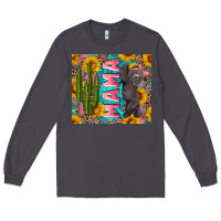 Smoke western mama with baby bear Long Sleeve Tee - Artiststas