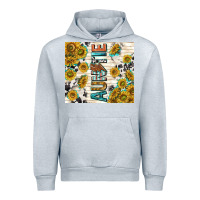 Heather Grey auntie with lightning bolt Urban Hoodie - TumblerDesignByShophia