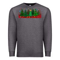 Charcoal Heather christmas trees libbey glass Premium Sweatshirt - BundleAndBundleShop
