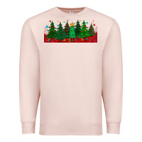 Pale Pink christmas trees libbey glass Premium Sweatshirt - BundleAndBundleShop